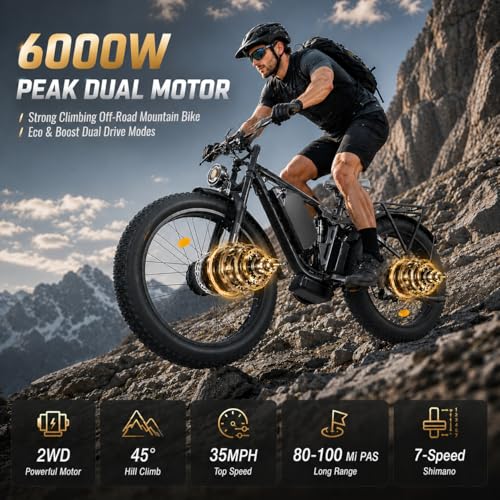 fregogo AWD Electric Bike 6000W Peak