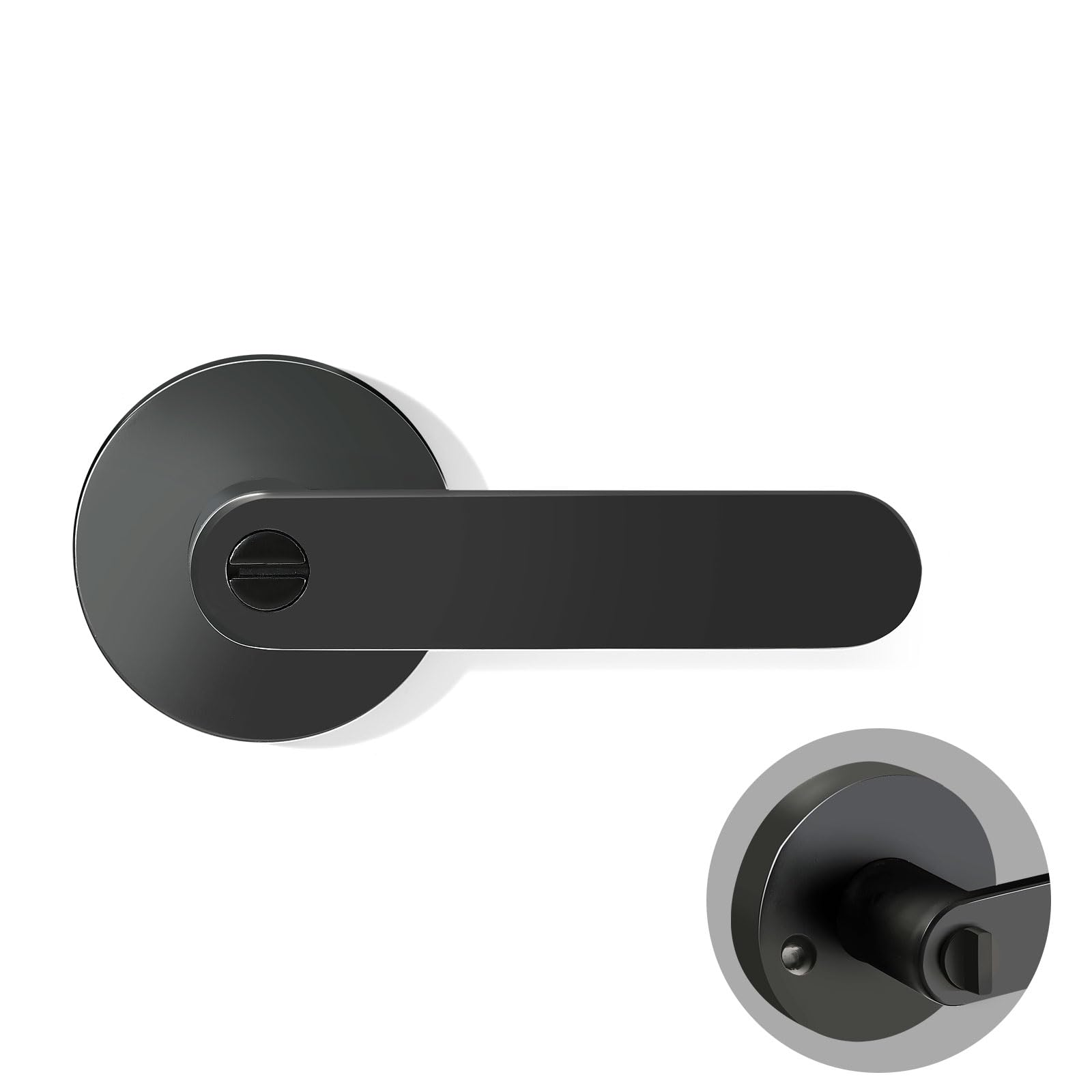 Poignées de porte intérieures noires lot de 4 en zinc pour rénovation maison et couloir