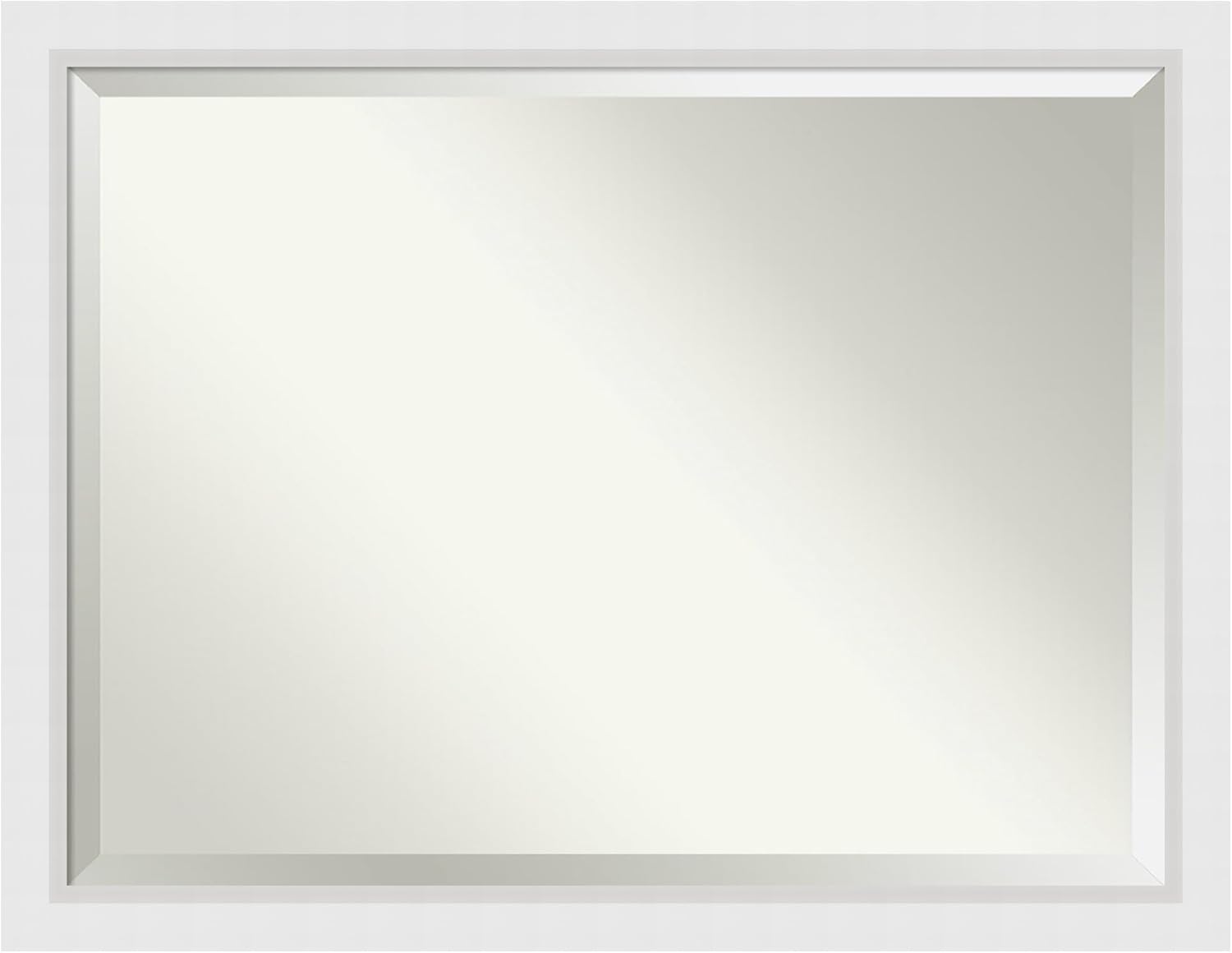 Amanti Art Bathroom Mirror for Over Sink, Vanity Mirror, Wood Frame, Hangs Horizonally and Vertically, Bathroom Wall Decor, Beveled Edge