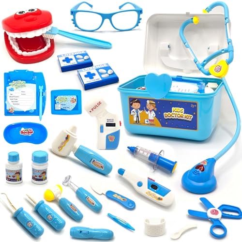 Momo's Den Doctor Kit for Toddlers 3-5 | 25 Piece | Kids Doctors