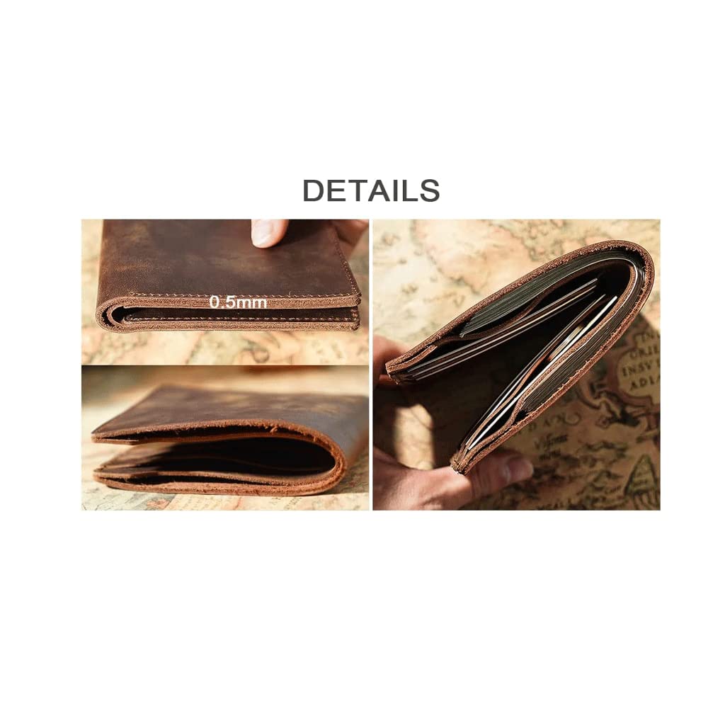 Amazon.co.jp: トップグレインレザー財布二つ折り男性と女性該当