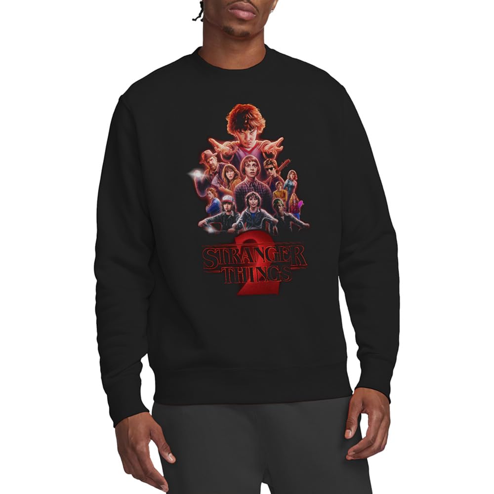 Stranger Things Season Two Poster Unisex Sweatshirt, Black, XX-Large