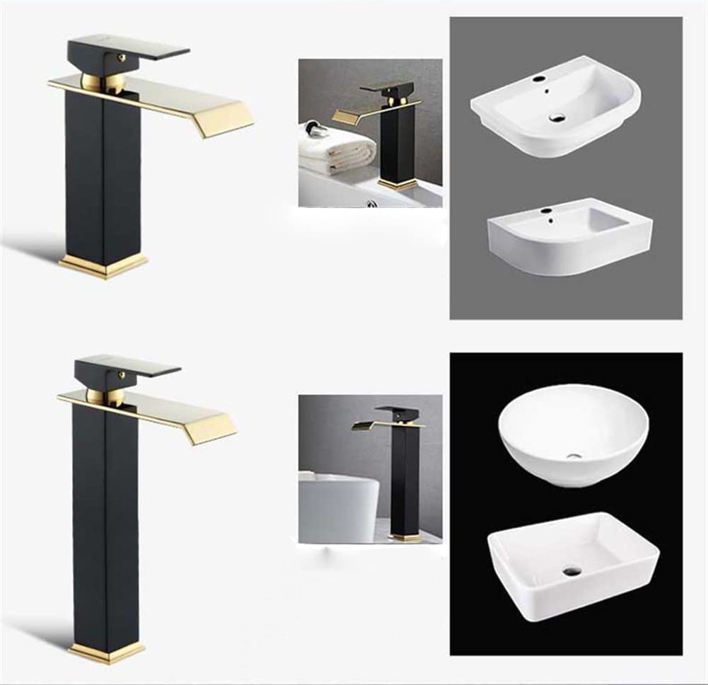 Waschbeckenarmatur, Wasserfall-Mischbatterie, Einhebel-Deckmontage, Heiß- und Kaltmischer für Küche & Bad, Vintage-Design, einfache Installation