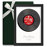 Personalised Music Gift: Capture your favourite song and lyrics in a stunning vinyl record design — a thoughtful keepsake for couples, weddings, anniversaries, or music lovers. Custom Design Options: Choose from stylish colour palettes – blush, blue,...
