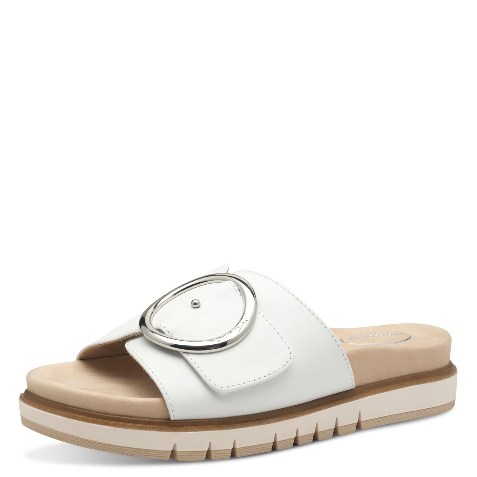 TAMARIS Women's 8-87106-42 Flat Sandal, White, 5.5 UK