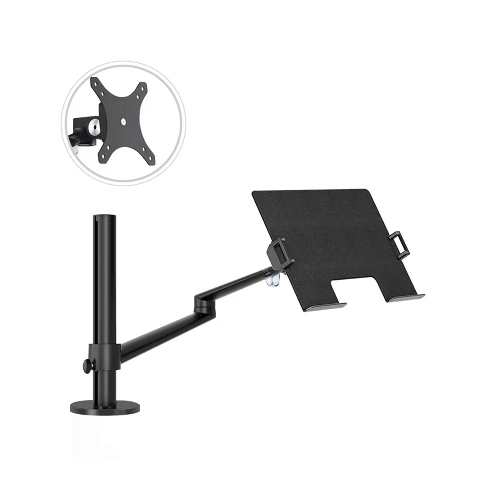 Supporto per Laptop OL-1S, Supporto per Monitor LCD, Supporto per scrivania Girevole e sollevabile, Nero，Black