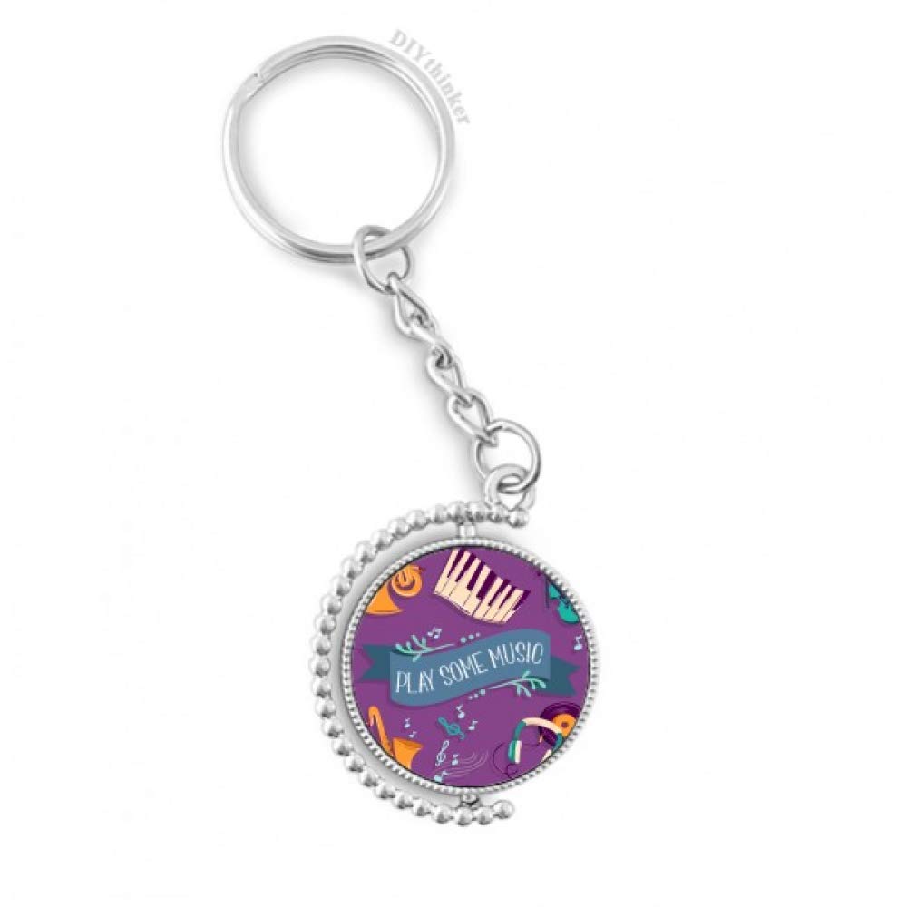 Piano électrique clé perdue ? Porte-clés rotatif visible 3,5"