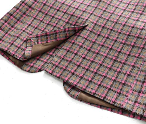 Mens Jacket Plaid Casual Slim Fit Blazer Vintage Stylish Two Button Single Breasted Sport Coat Daily Wear Us Size 42 (Label Size 5Xl) Pink #TOP6