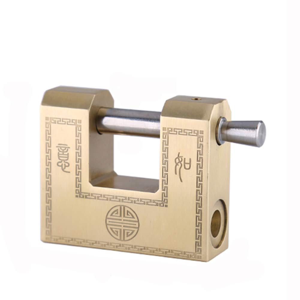 Kłódki ze stali nierdzewnej z długim pałąkiem, Kłódka o szerokości 50-70 mm Miedź Chromowana z 3 kluczami(Copper,60x50mm)