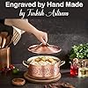 Vintage 100% Pure Solid Copper Hammered Handmade Engraved Cookware Cooking Stew Pot Braiser Lid Pan Oven Fancy Serving Thick Nonstick Handle Non Stick Decorative Kitchen Decor Indian Turkish #1
