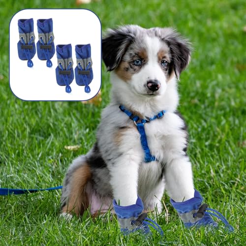 UKCOCO Waterproof Dog Boots L for Small to Medium Dogs All-Weather Anti-Slip Pet Shoes for Hiking Running Paw Protection Easy to Wear - Image 2