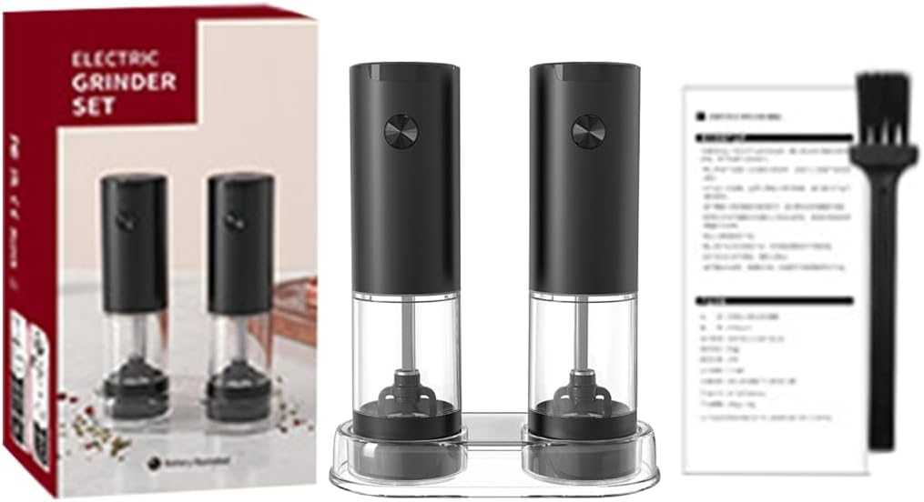 Professional Electric Grinder Sea Salt and Black Peppers Mill Cooking Tool