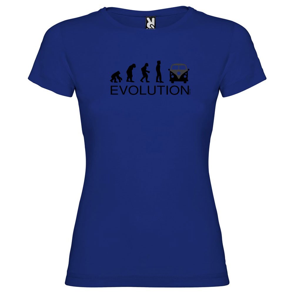 Women's Extreme Sports Evolution Surf California Van Short Sleeve T-Shirt, Womens, T-Shirt, 11502241LS, Royal Blue, L