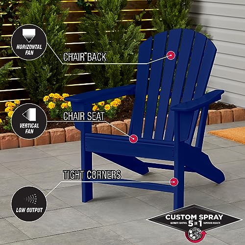 Image of Rust-Oleum Stops Rust Custom 5-in-1 Spray Paint, Satin Sapphire | Rust Preventive Enamel, Multi Surface (Metal, Wood and More), Adjustable Dial for Better Control, Fast Dry, Comfort Tip