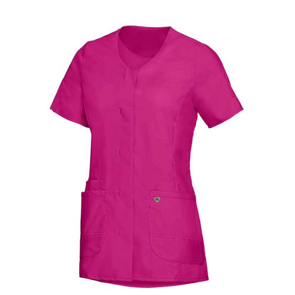 BP 1764-241-0830-Ln Super Light Fabric Tunic for Women, 49% Cotton, 48% Polyester, 3% Elastolefin, Fuchsia, Ln Size