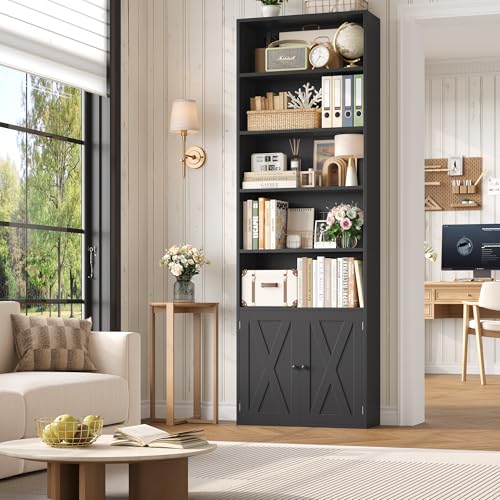 FACBOTALL 82" Tall Bookcase and Book Shelf, 24" Wide Bookshelf