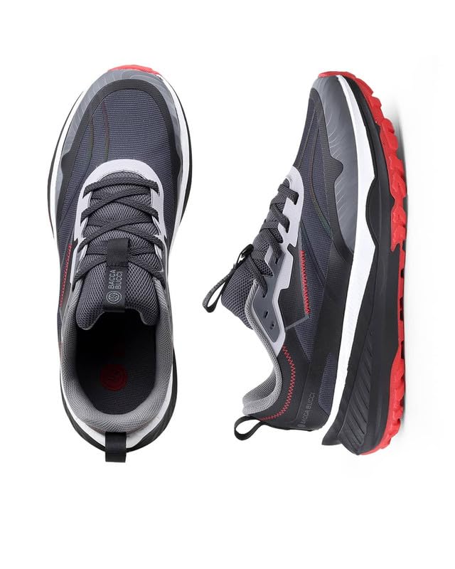 Image of Bacca Bucci HYPERCORE Men's Running /Walking Shoes | Breathable Mesh Upper with Reinforced Overlays | Thick Cushioned Midsole | Rugged Lug Grip Outsole | Lace-Up Sports Sneakers