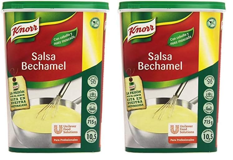 Knorr - Salsa Bechamel - Con cebolla y nuez moscada - 715 g (Paquete de 2)