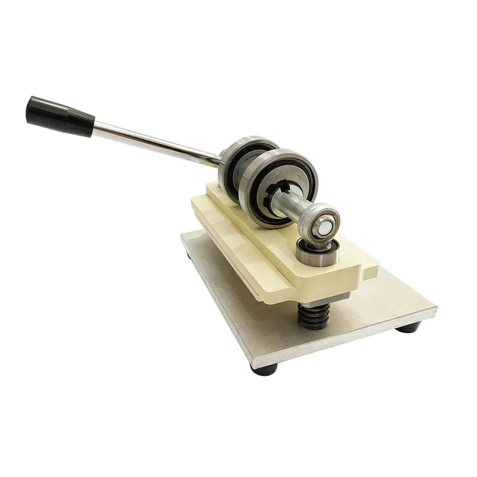 Macchina fustellatrice per pelle a doppia ruota da 0,8 T, pressa manuale fai-da-te, taglierina per carta fotografica/fogli in EVA, punzonatrice e goffratrice per molteplici scenari di applicazione.