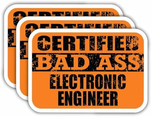 (x3) Certified Bad Ass Electronic Engineer Magnets | Cool Funny Occupation Job Career Gift Idea | Magnet Decal for Fridges, Toolboxes, Lockers, Helmets, Hard Hats image 5