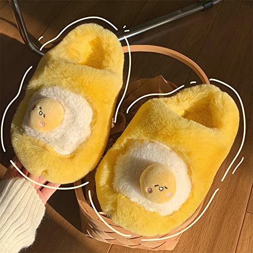 Kawaii Egg Slippers for Women Fluffy Warm House Slippers Fuzzy Slippers Women Cute Slippers for Women2