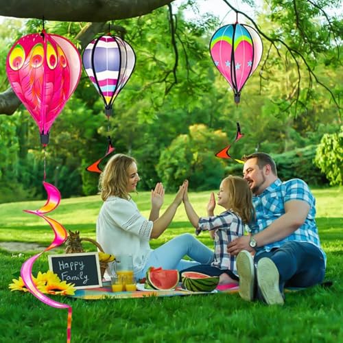 Molinillos de viento de globos para decorar el jardín exterior 4