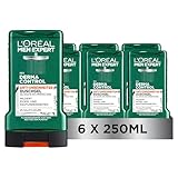 L'Oréal Men Expert Duschgel und Shampoo für Männer, Duschbad zur Reinigung von Körper, Haar und Gesicht, Herren Körperpflege für langanhaltende Frische mit Taurin, Hydra Energy, 6x250 ml