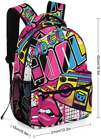 90s Enjoyable Informal Backpack for Girls Males, Trend Work Bag Cool Journey Daypack Tenting Purchasing Backpack 2 51H2x oj+hL. AC