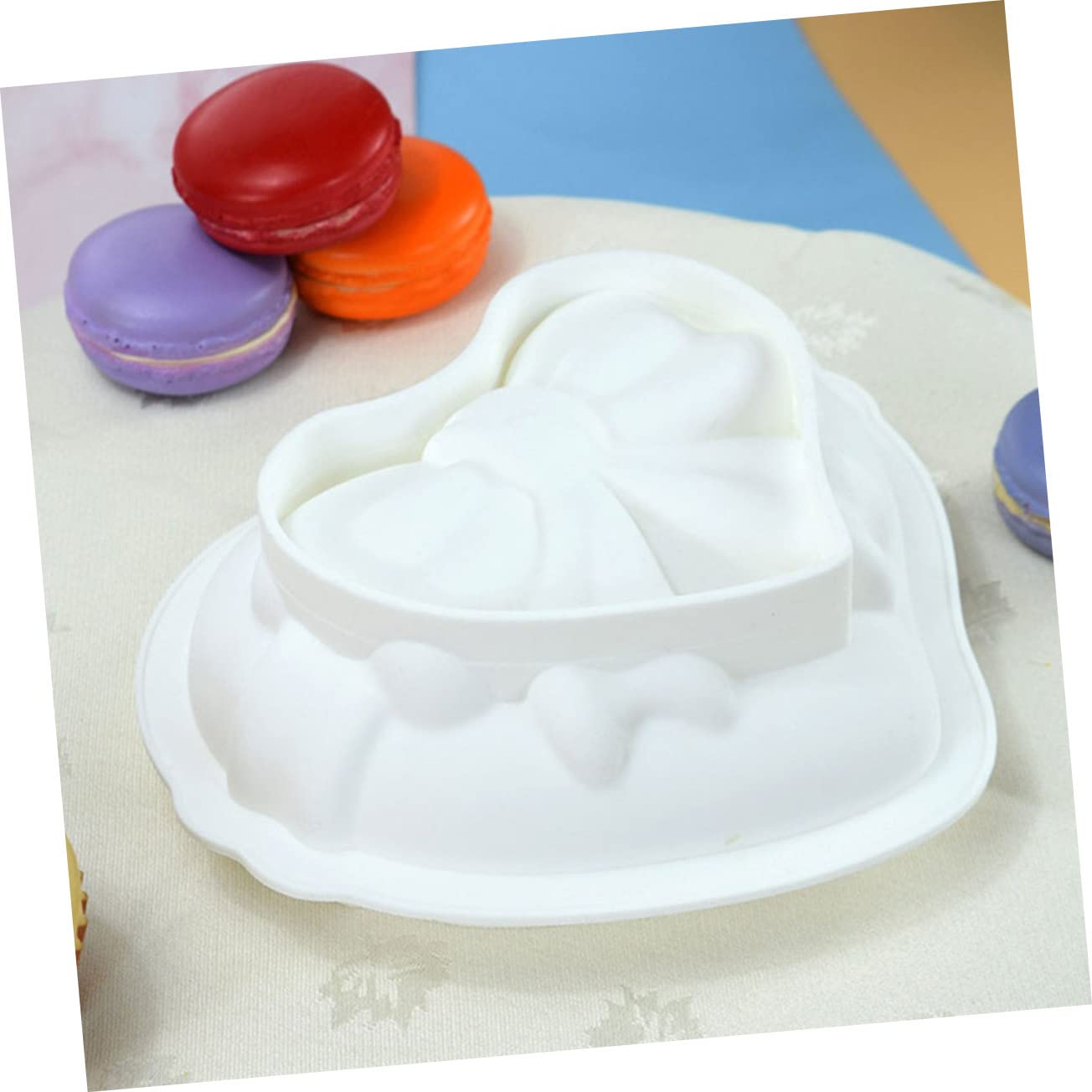 Anneome 5 Piezas Molde de Amor pastelitos Molde para Pasteles Grandes moldes de Chocolate moldes de Mantequilla Bandeja para Hornear moldes de Silicona para Hacer Chocolate Pan de Molde 3D