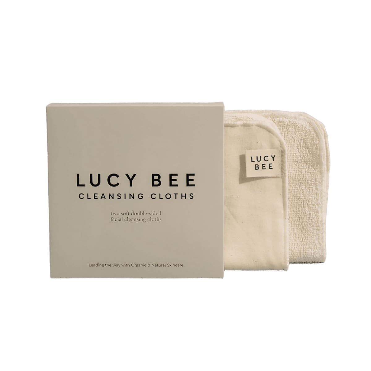 2 x Reusable Double Sided Cotton Cleansing Cloths for Daily Cleansing and Light Exfolaition