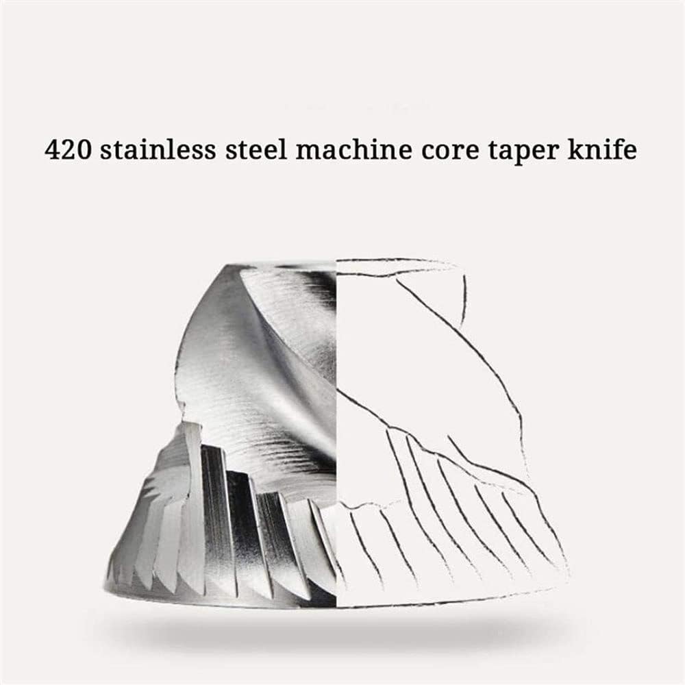 Manual Coffee Grinder, CNC Adjustable Stainless Steel Burr [Fixed with Dual Bearing Design] Hand Coffee Bean Grinder （Capacity 30g） Espresso to Coarse for Office, Home, Camping