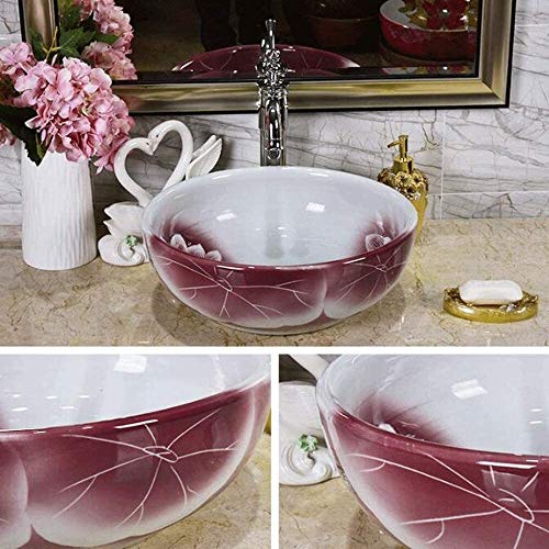 Lavabos de sobreponer cerámicos de lujo para hotel y baño elegante 8
