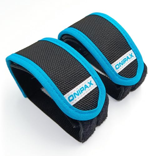 ONIPAX Outdoor Bike Pedal Straps Pedal Toe Clips Straps Tape 2 Pieces (Blue)