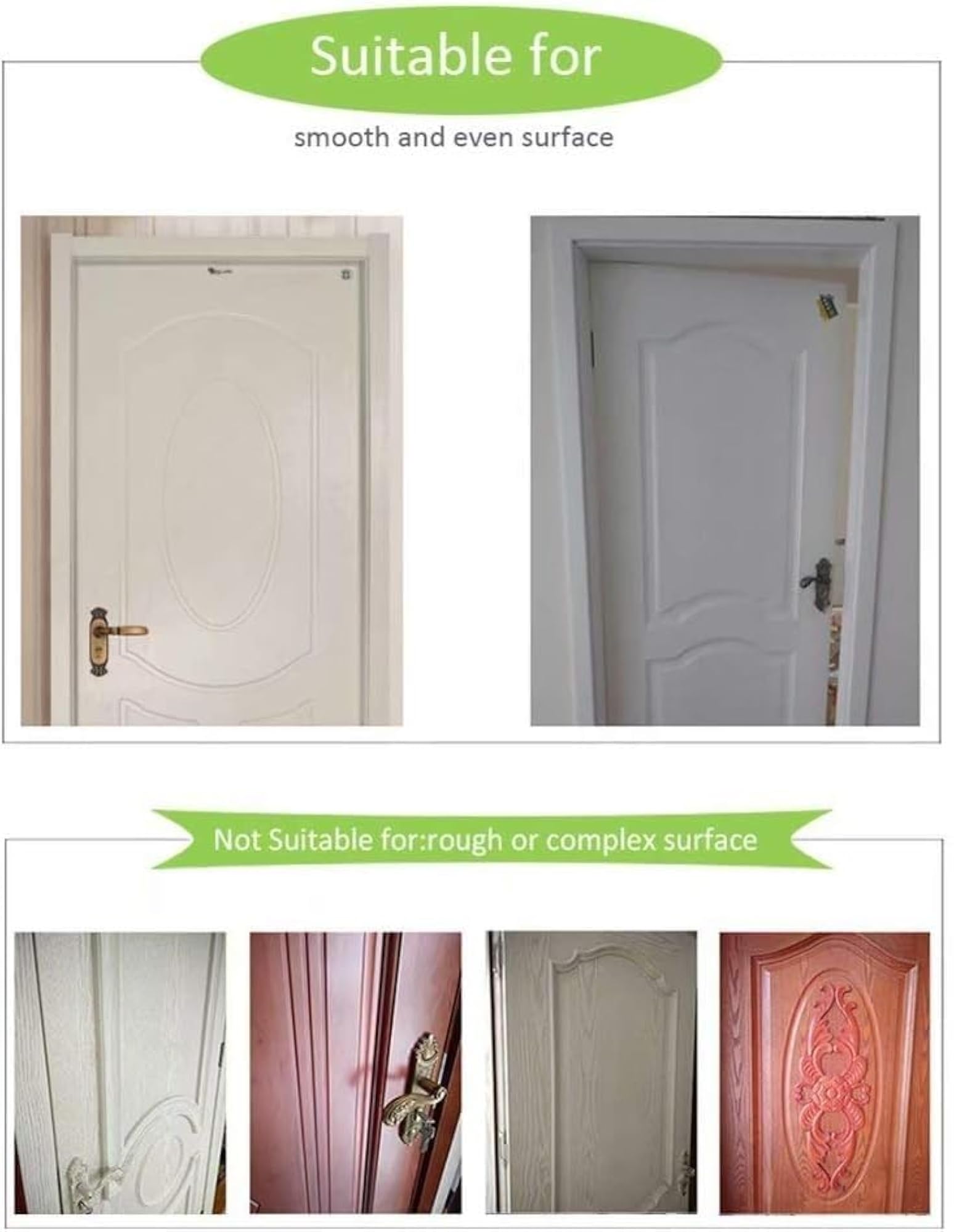 Modern Floral Pattern Decorative Door Sticker