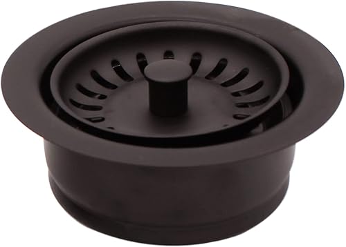 Miniatura 9 de Westbrass CO2165S-12 Paquete combinado de 3-12 pulgadas, estilo poste, brida de drenaje grande para fregadero de cocina con colador de cesta, 1