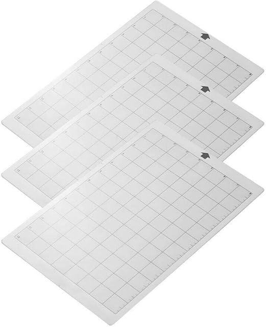 3 Pack (8 x 12") Grid Mat Pack Silhouette Portrait Cutting A4 Carrier Sheets