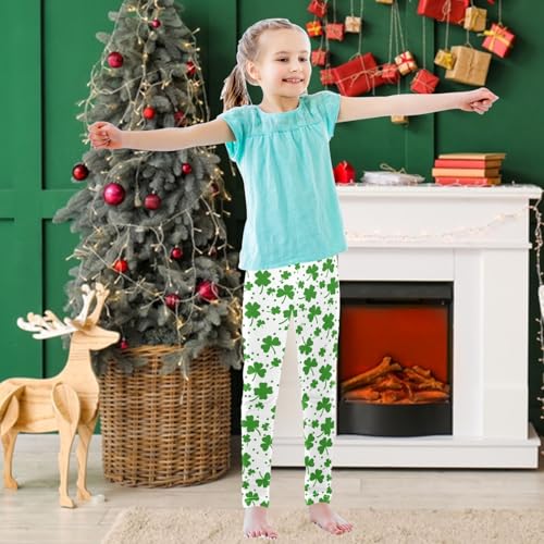 Girls' Leggings St Patricks Day Clover Ankle Length Printed Leggings Comfort Pants for Kids 4-10 Years3