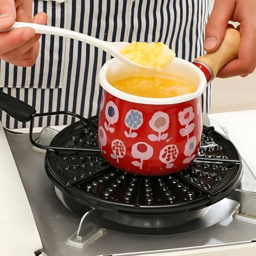 Image of Heavy Stainless Steel Heat Diffuser Plate for Gas Stove Best Nonstick BBQ Frying Plate Flame Tamer Simmer Plate Even Heat Cooking Roti Papad Milk Tea Coffee Fast Heating Kitchen Black