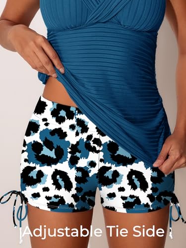 MiYang Twist Front Tankini Swimsuits for Women 2025 Flattering Tummy Control Ribbed Two-Piece Bathing Suits4