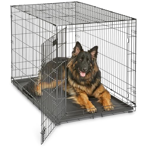 Midwest Homes For Pets 48-Inch Icrate For Extra-Large Breeds, 90-110 Lbs, Single Door Folding Dog...
