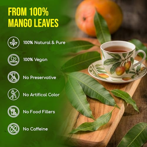 Image of FreshDrinkUS, 8 oz Premium Dried Mango Leaves (Mangifera indica) - Cut & Sifted Loose Leaf for Herbal Tea - Natural Botanical Leaves for Hot & Iced Infusions - Non-GMO, No Additives, Resealable Pouch