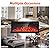 LITSDFM 60 Inch Electric Fireplace, Recessed and Wall Mounted Ultrathin Fireplace, Fireplace Heater and Linear Fireplace, with Timer, Remote Control, Adjustable Flame Color, 750/1500W