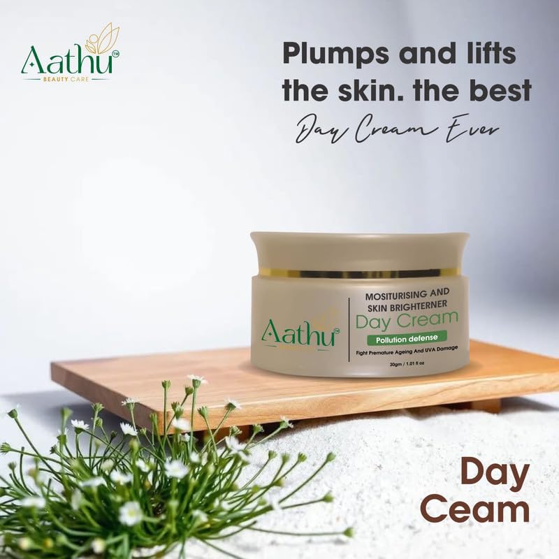 Aathu Moisturizing And Skin Brightener Day Cream (Pack 1) | White |30g | Scented | For Personal Care and Use 1