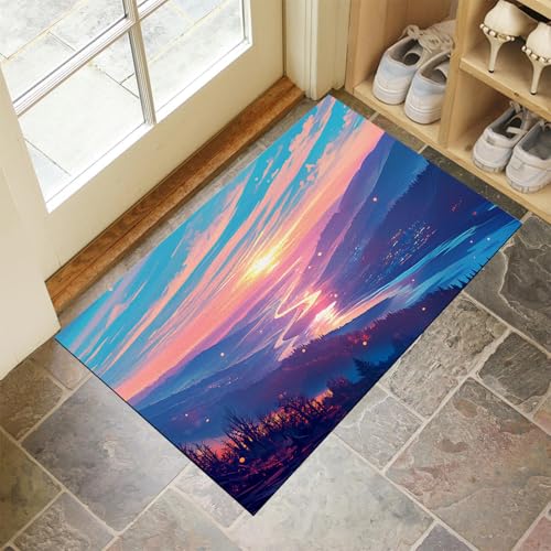 Tapis de porte pour couloir absorbant les saletés et paillasson extérieur antidérapant