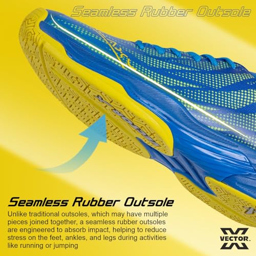 Image of Vector X Galaxy Badminton /Tennis Court Shoe, Breathable Mesh, TPU Fusing, Rubber Outsole for Enhanced Durability, Traction and Slip Resistance, Light Weight Shoe