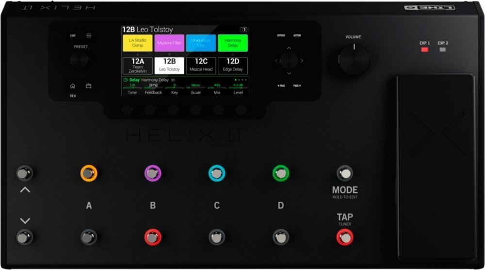 LINE 6 HELIX LT PEDALIERA MULTIEFFETTO PER CHITARRA PEDALE DI ESPRESSIONE 12 SWITCH