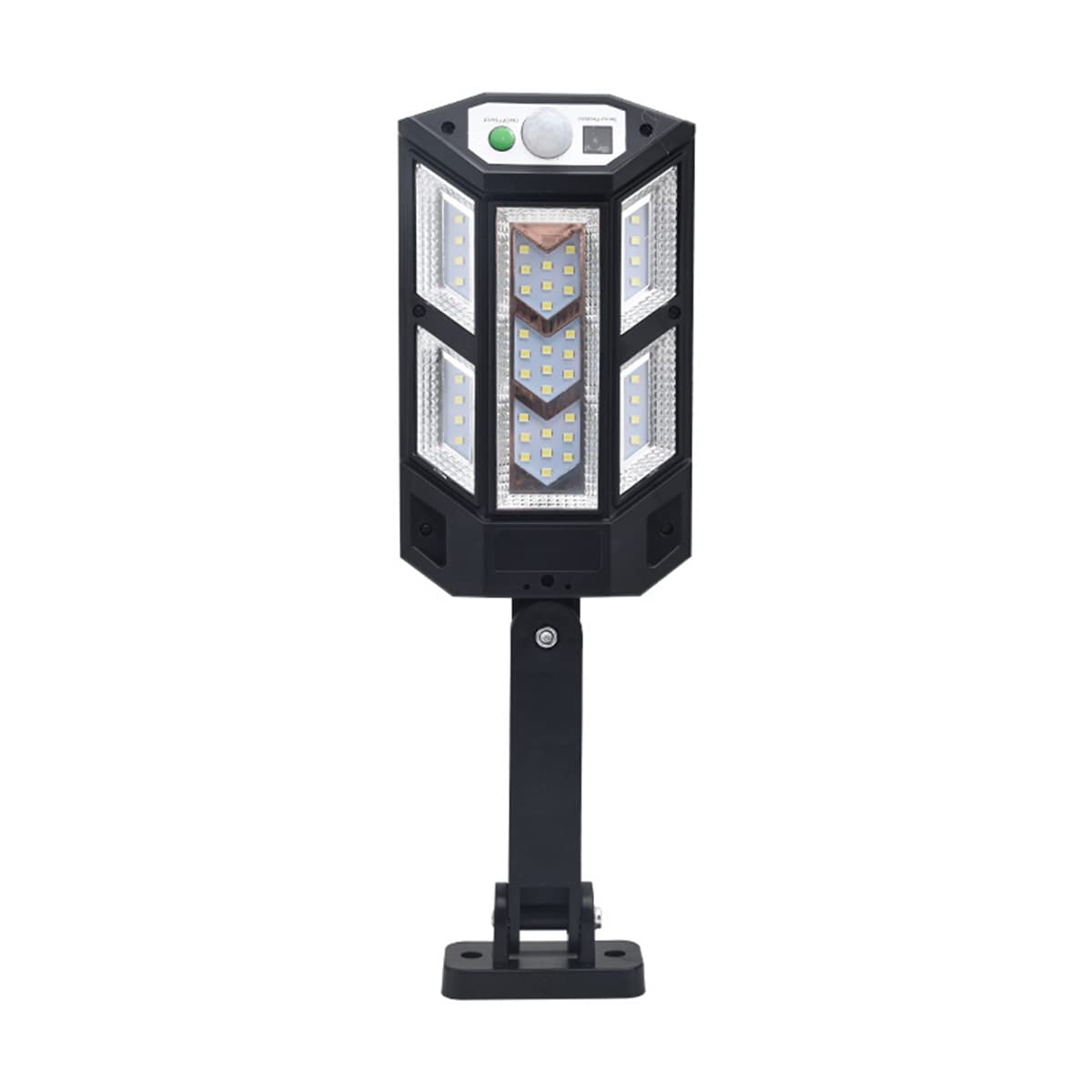 Réverbère Solaire extérieur à LED, avec télécommande et capteur de Mouvement PIR, réverbère LED de sécurité Solaire pour Place, Cour, Jardin, Terrain de Basket
