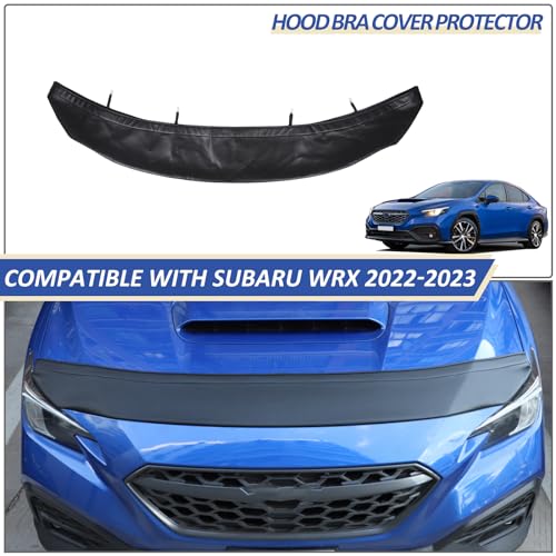 Image of Daeiclru Hood Bra Protector Car Hood Compatible with Subaru WRX 2022 2023, Black Front Cover Mask