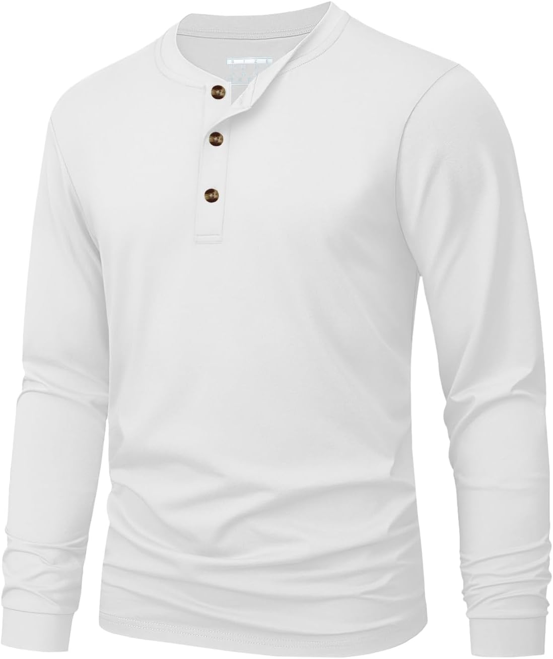 MAGNIVIT Men's Long Sleeve Henley Shirts Cotton 3-Button Spring Casual T-Shirts Solid Color Soft Basic Tops 2026