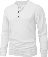 MAGNIVIT Men's Long Sleeve Cotton Henley Shirt - Soft 3-Button Casual Tee for Spring Everyday Wear